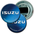 2 1/4" Diameter Round PVC Bottle Opener w/ 3D Lenticular Images - Blue/Black (Custom)